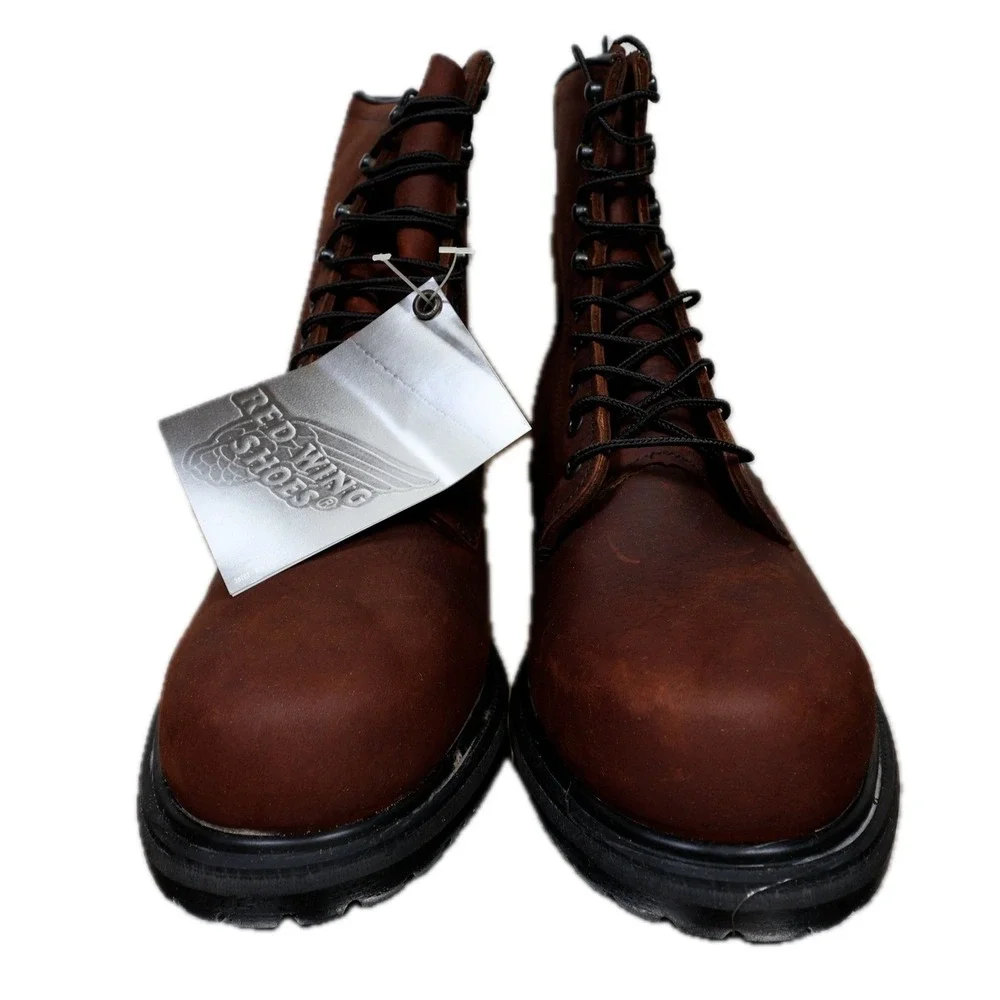 Red Wing 1210 Work Boots Mens 11 E3 Brown Leather 8
